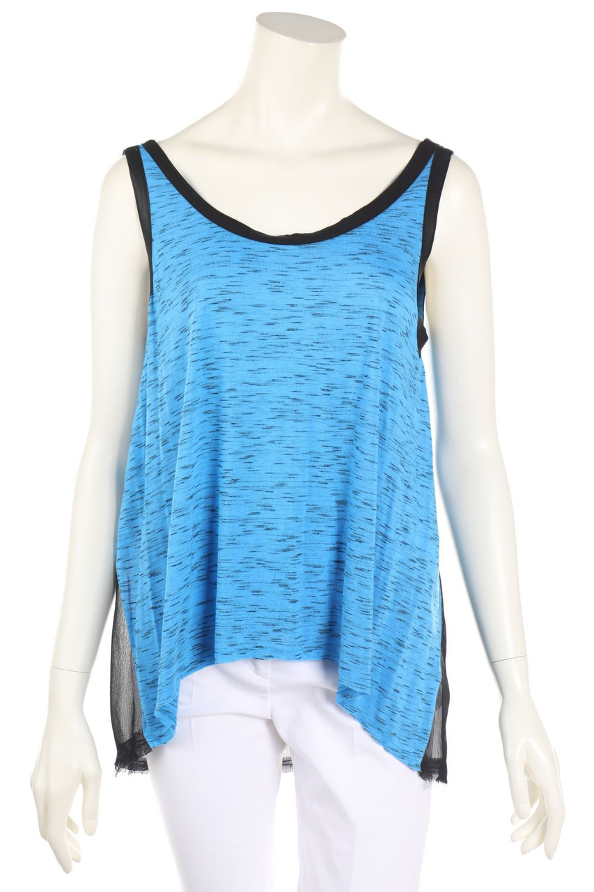 SILVIAN HEACH - Blouse Top with Faux Leather Details - XS