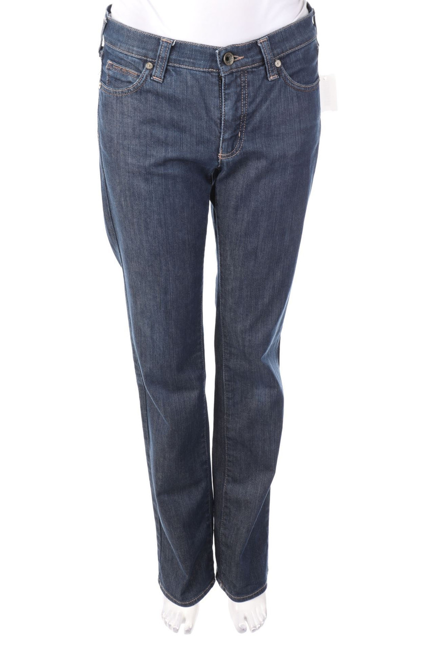 AJ ARMANI JEANS - Dark Denim Straight Cut Jeans mit Logo-Applikation - W29