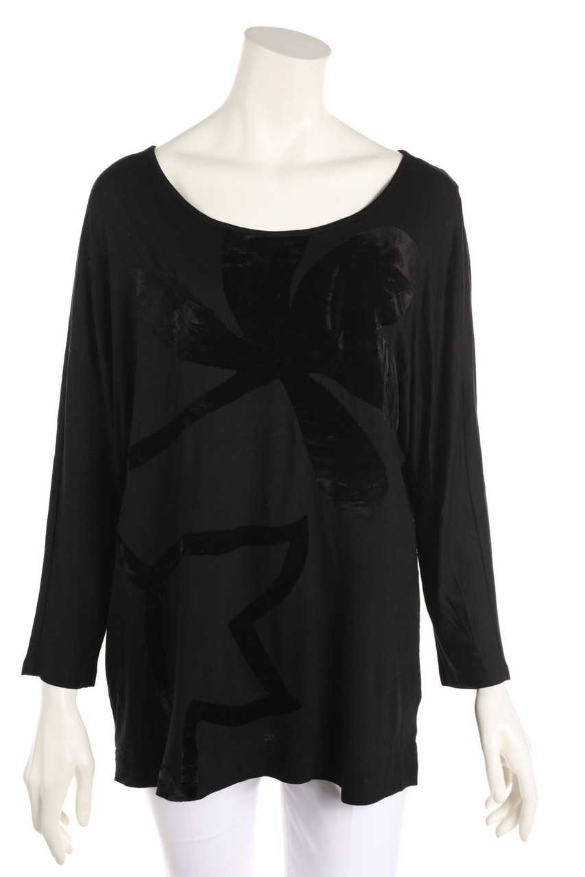 LUISA CERANO - Batwing-Shirt mit Flock-Print - D 44
