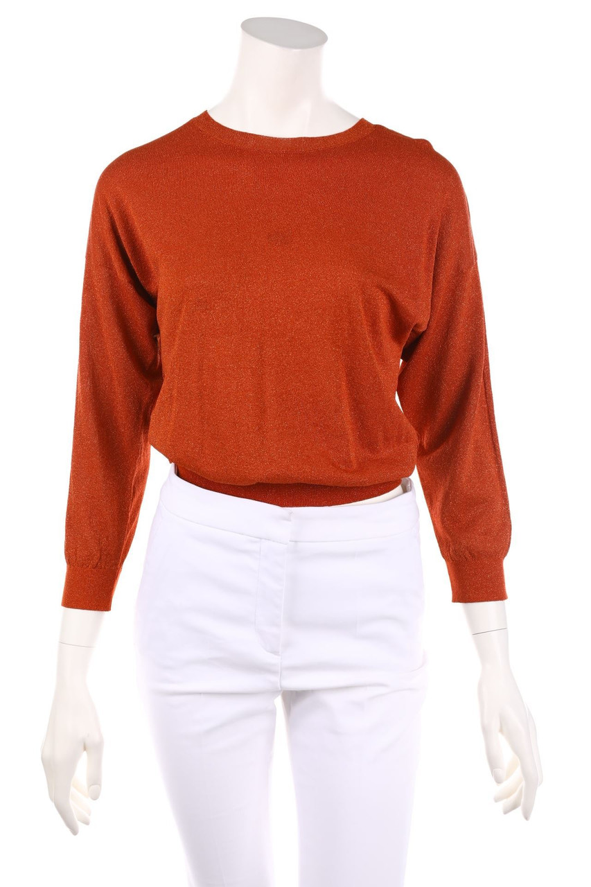 des petits hauts - Glitter-crewneck pullover with Overcut Shoulder - D 32