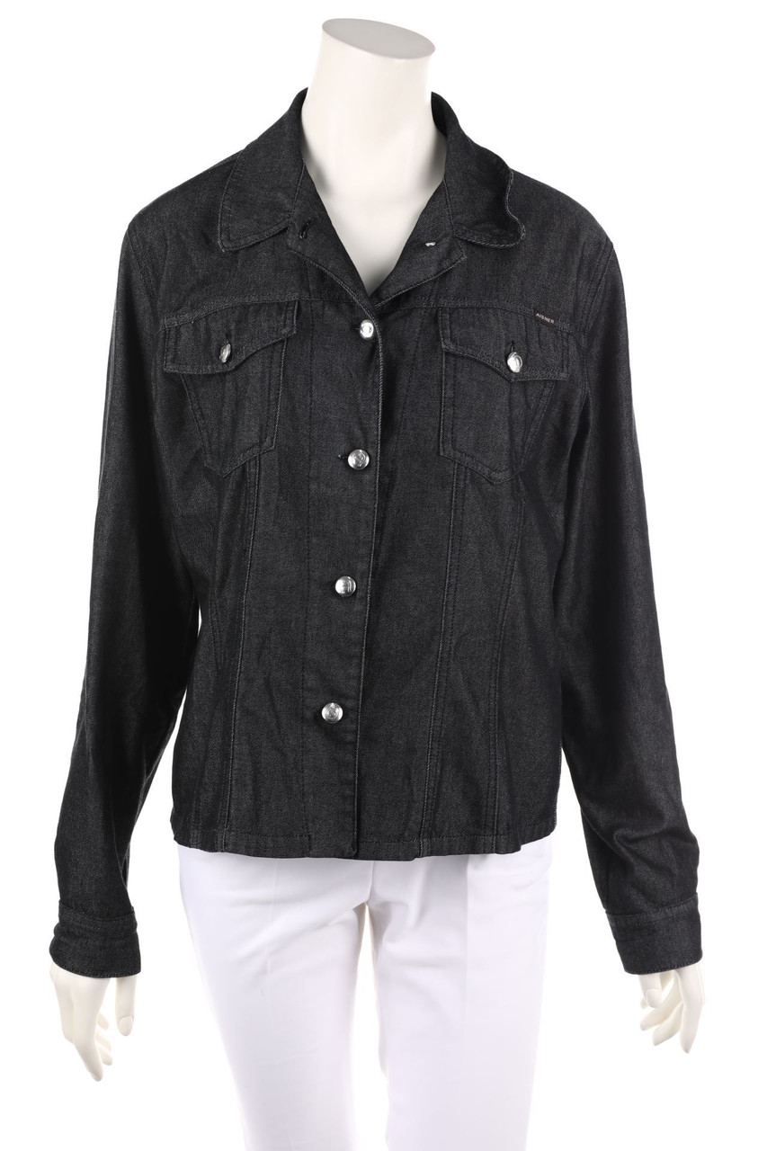 AIGNER - Denim Jacket with Logo Buttons - D 42