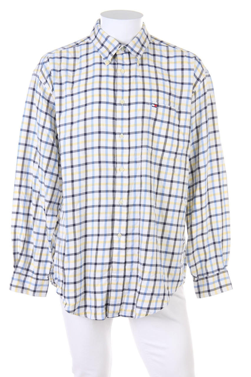 TOMMY HILFIGER - kariertes Hemd mit Logo-Stickerei - XL
