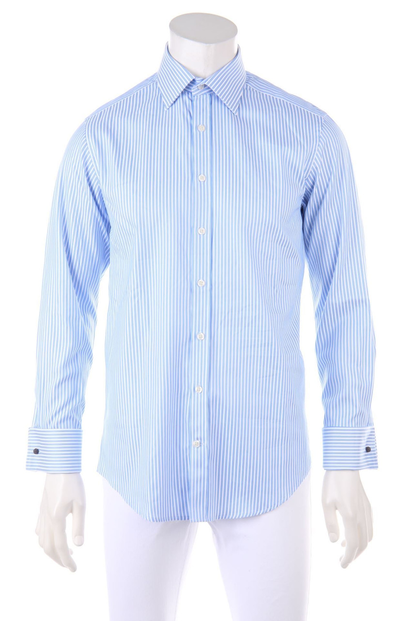 HAWES & CURTIS - gestreiftes Hemd mit Umschlagmanschetten - 39