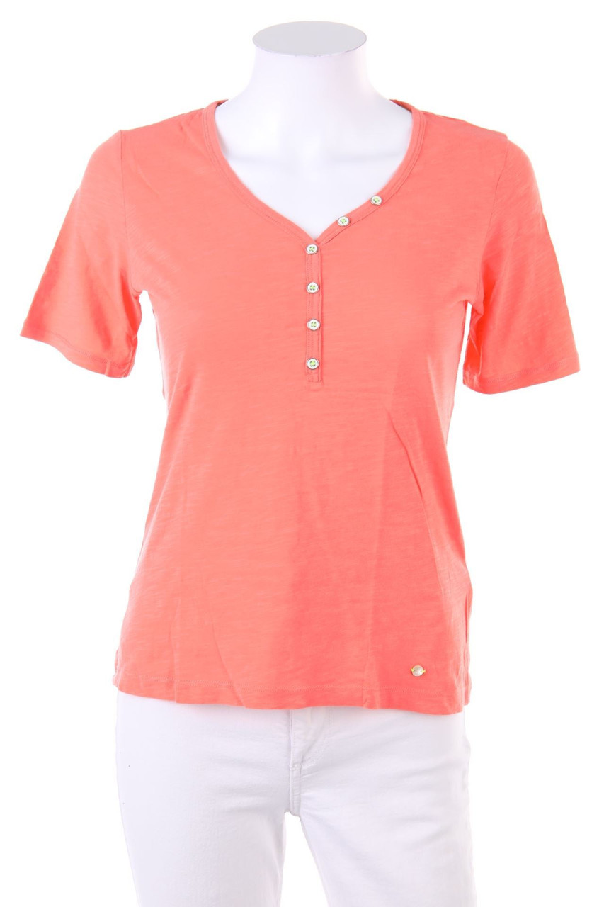 BRAX FEEL GOOD - Kurzarm-Shirt aus Baumwolle - D 36