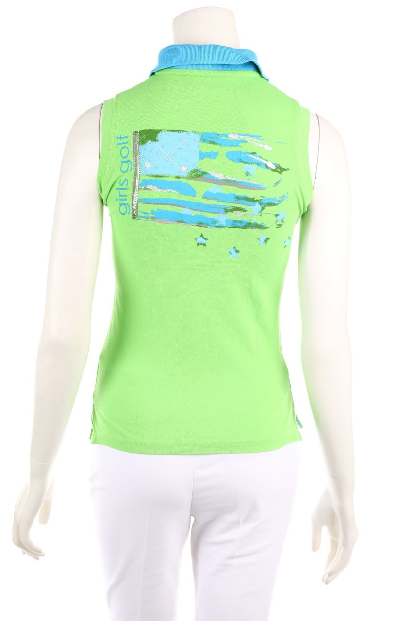 girls golf - ärmelloses Polo-Shirt mit Logo-Stickerei - XS