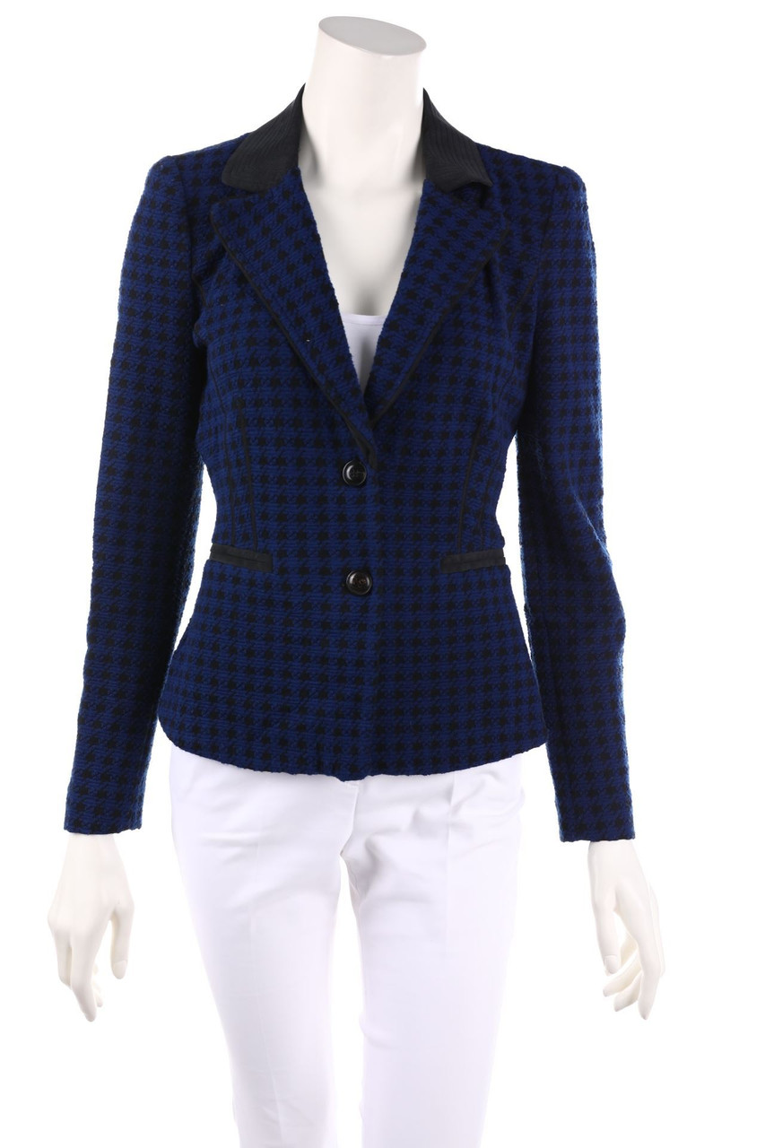 ARMANI COLLEZIONI - Blazer With Revers Collar, Wool-Blend - D 34