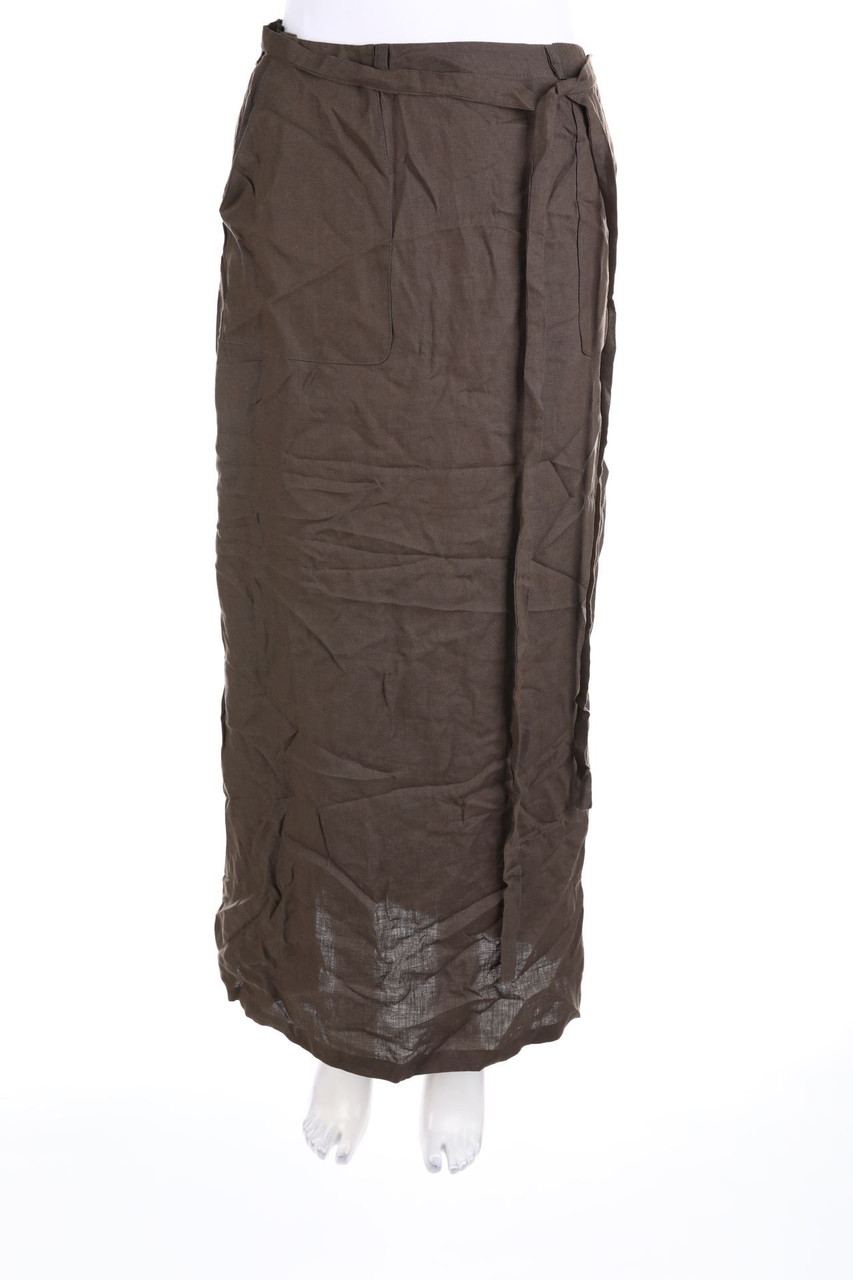 Max Mara puro Lino - Skirt, Linen with Wrap-Effect - D 36