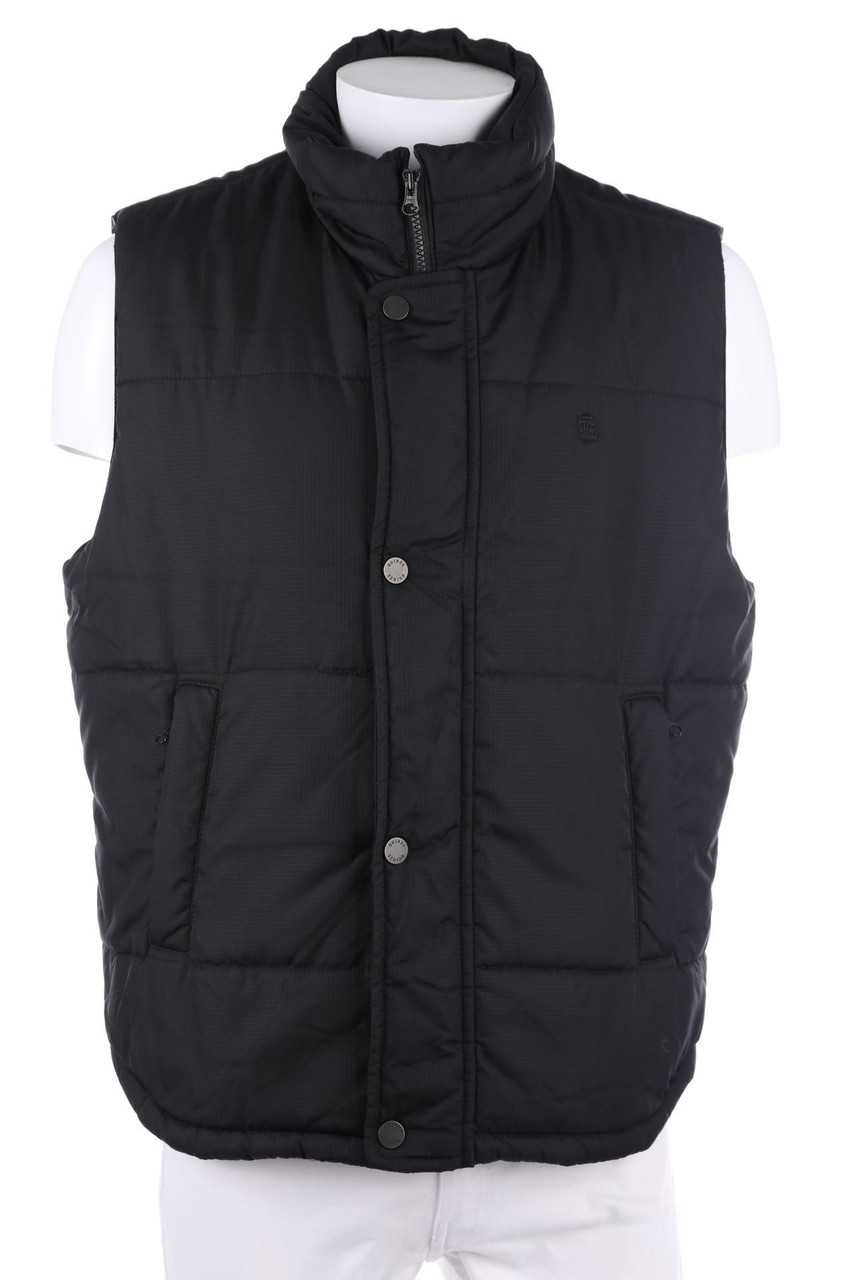 QUINZE Serge Blanco - Quilted outdoor vest with Logo-Stitching - M