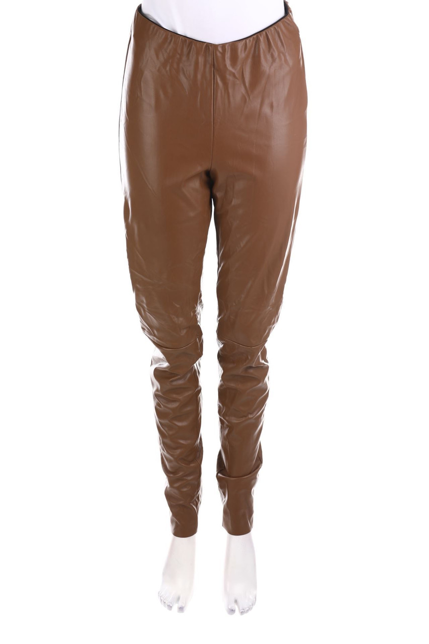 MAC - Kunstleder-Hose mit Gummizug - D 36