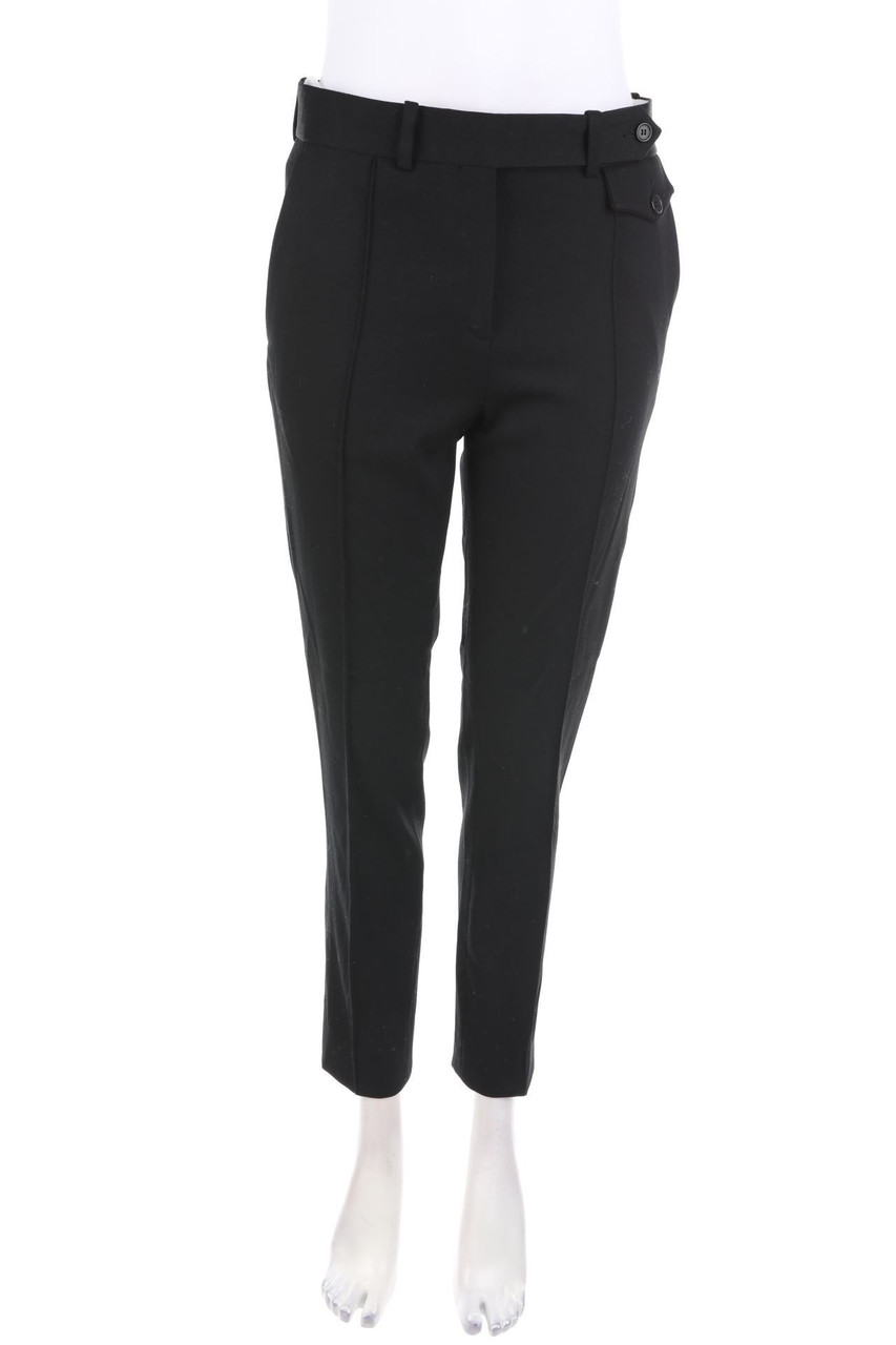 CÉLINE - Bundfaltenhose aus Woll-Mix mit Logo-Knöpfen - D 34