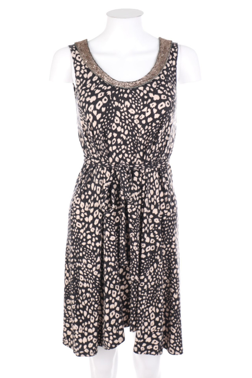 velvet - dress, Jersey with Animal Print - S
