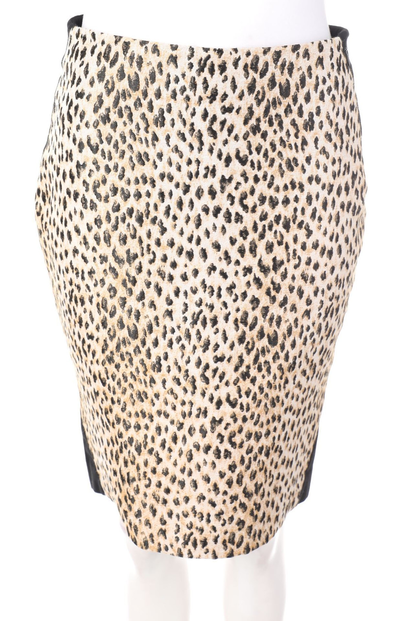 DIANE von FÜRSTENBERG - Pencil Skirt, Jacquard with Leo Print - D 38