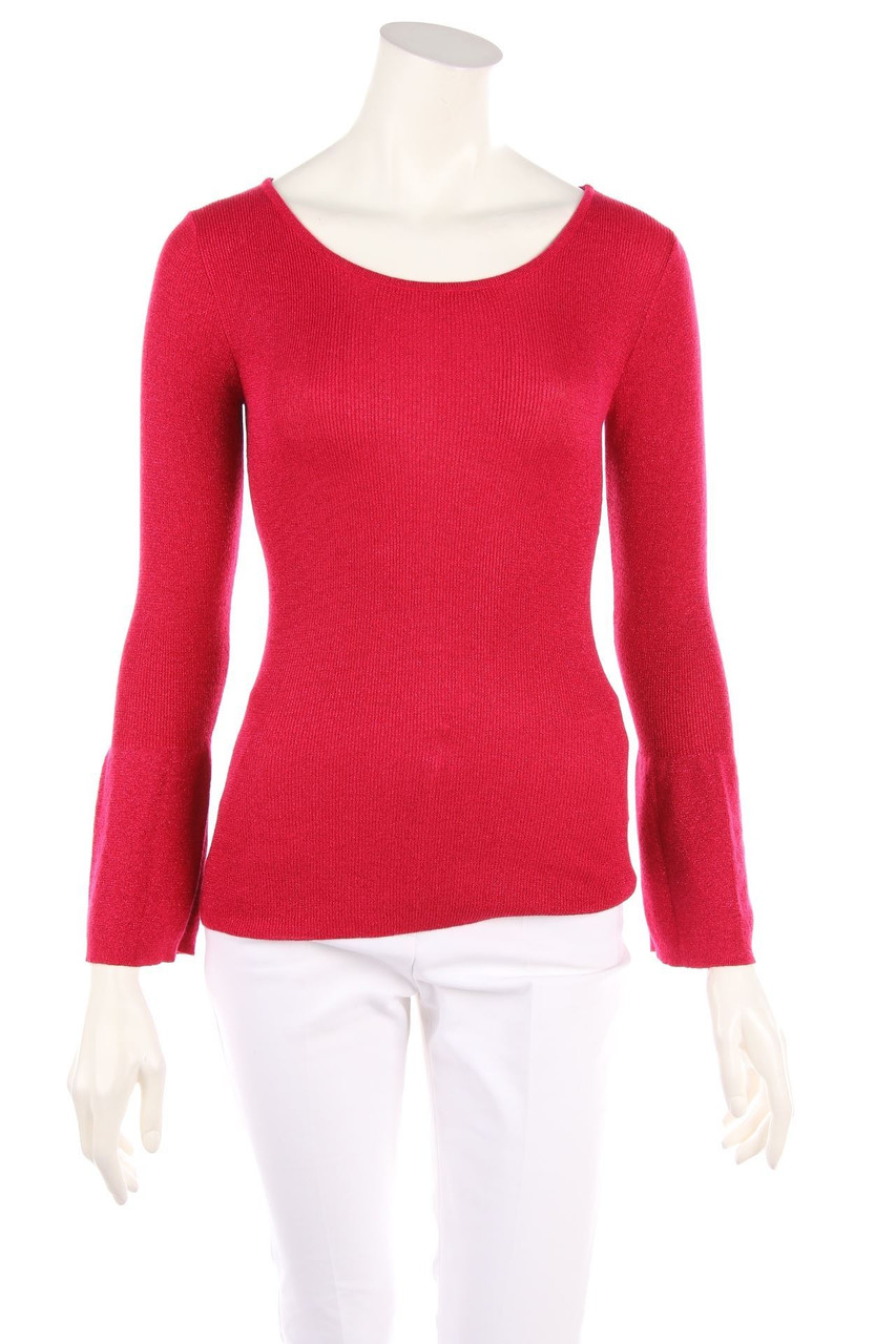 alberto bini - Glitter-crewneck pullover with Trumpet Sleeves - D 34