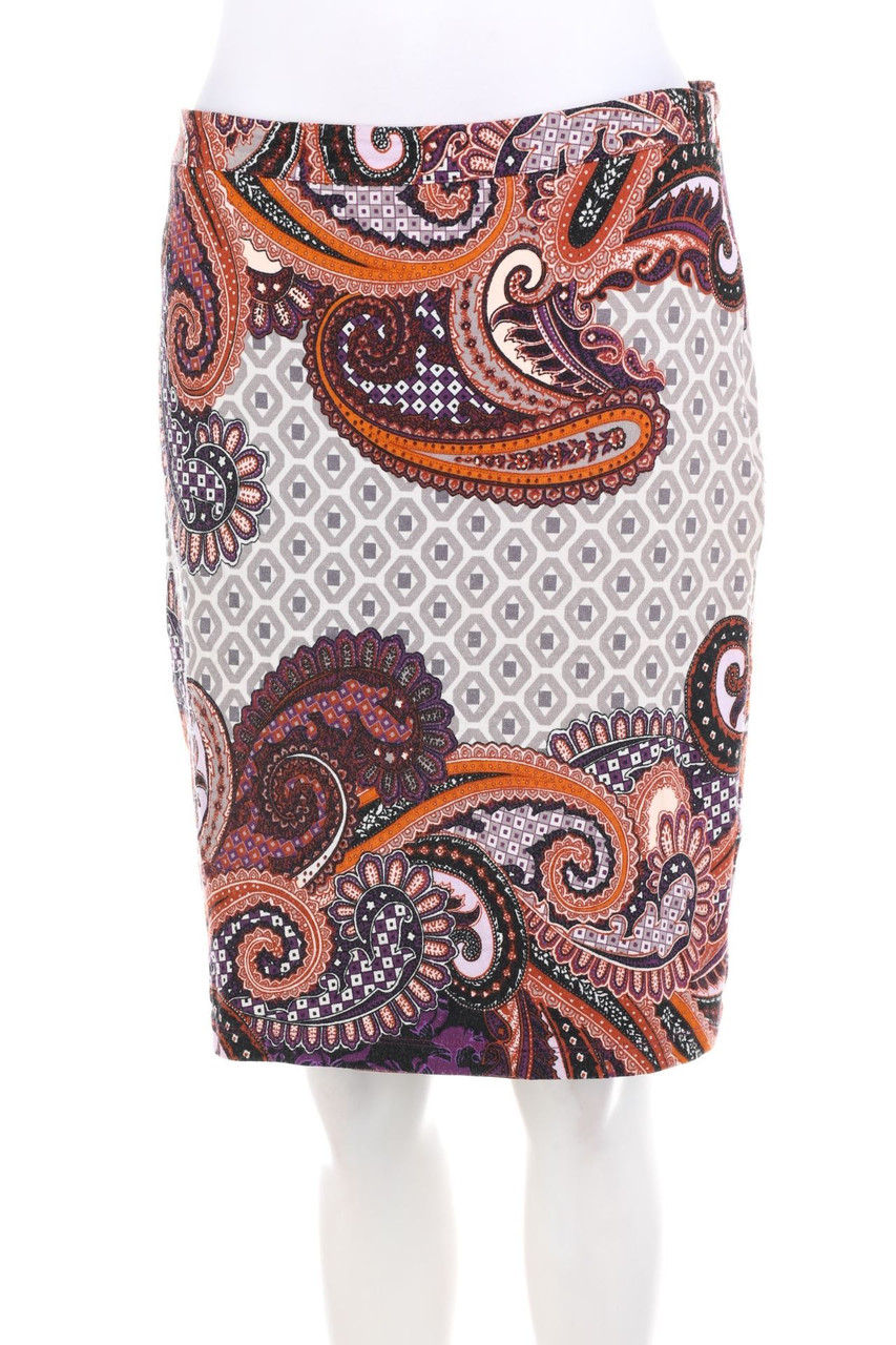 TAIFUN - Stretch-Skirt with Paisley Print - D 42