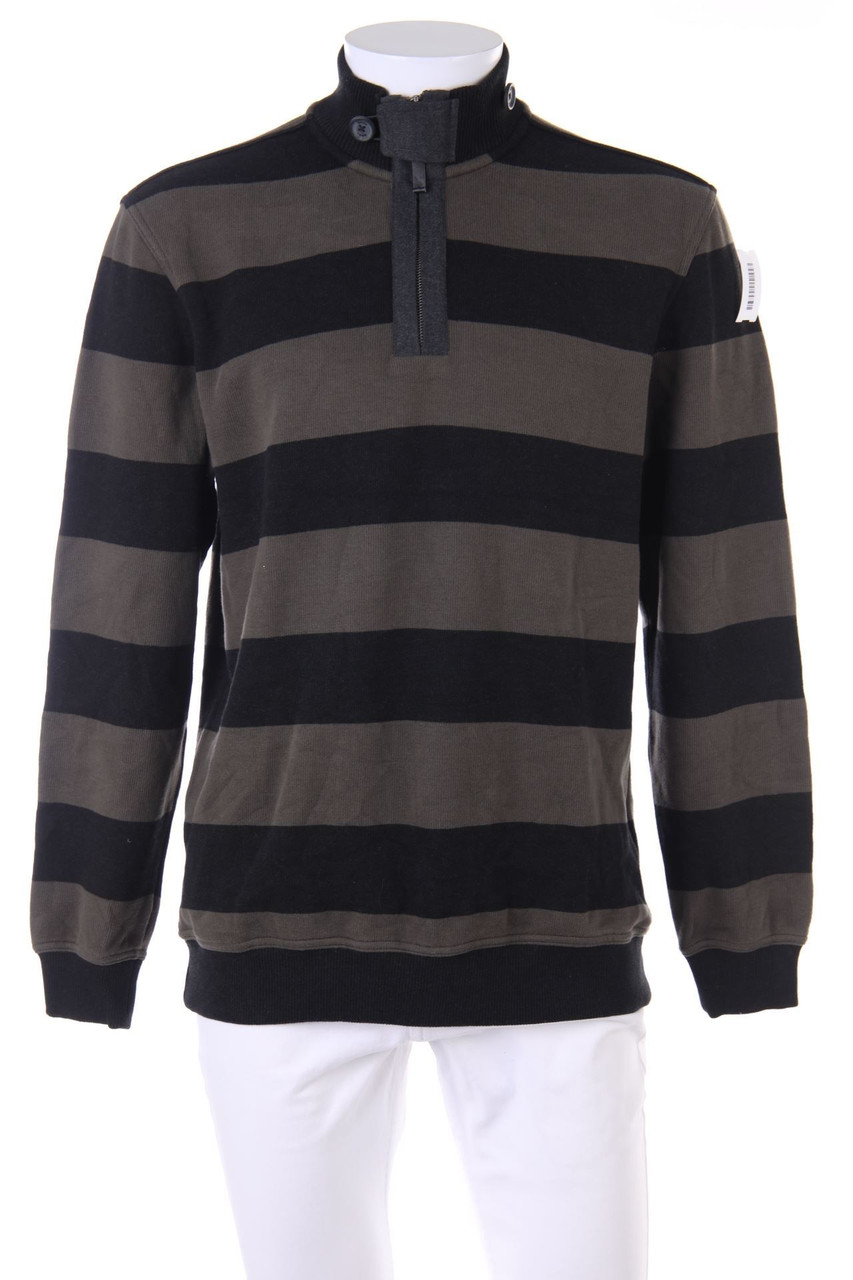 BRAX FEEL GOOD - Troyer-Pullover mit Streifen aus Baumwoll-Mix - M