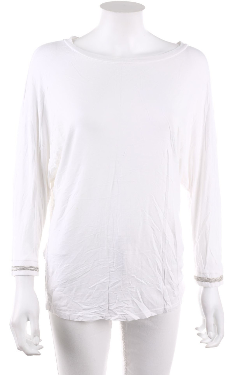 STEFFEN SCHRAUT - Longsleeve-Shirt aus Viskose-Mix mit Applikationen - S