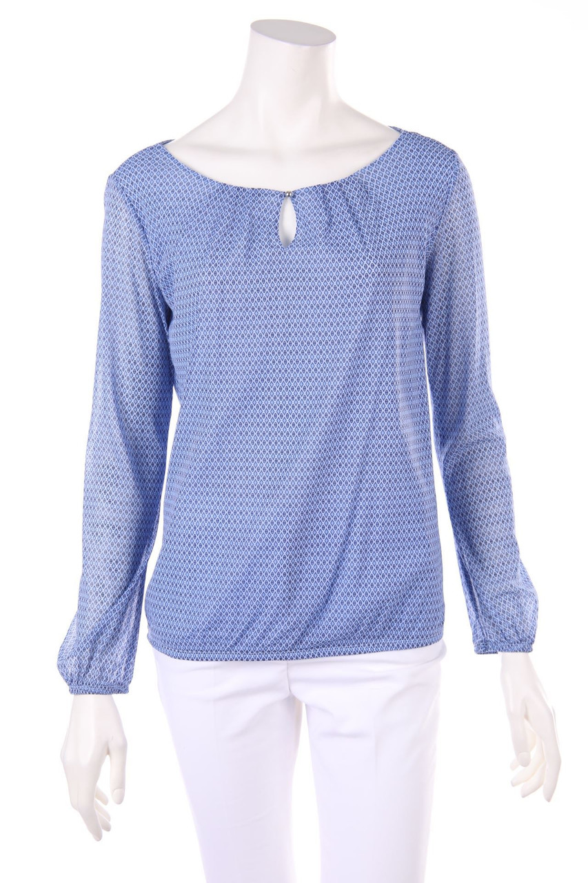 comma - Bluse aus Mesh mit Geo-Print - D 34