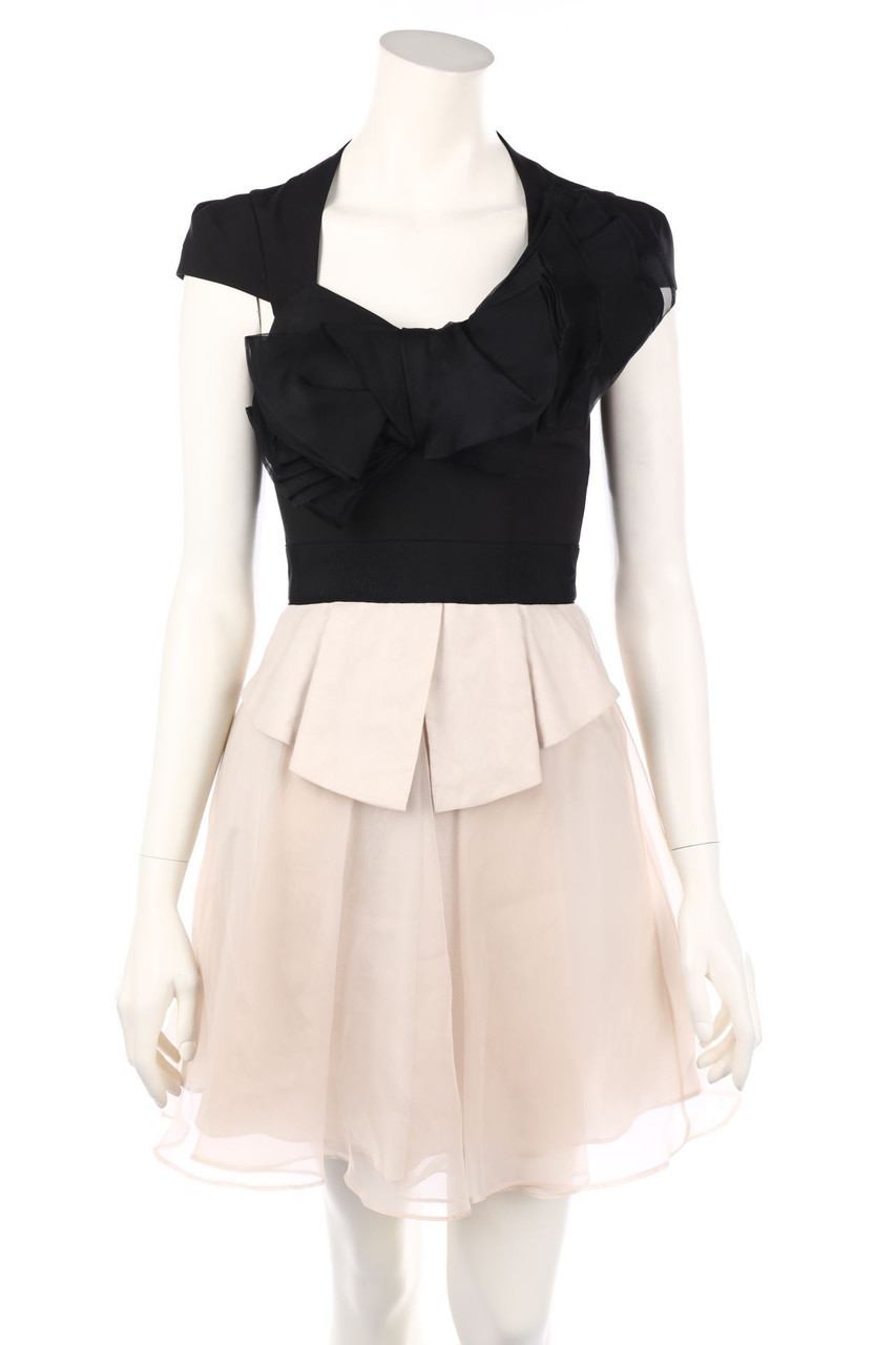 KAREN MILLEN - Abend-Kleid mit Seiden-Details - D 34