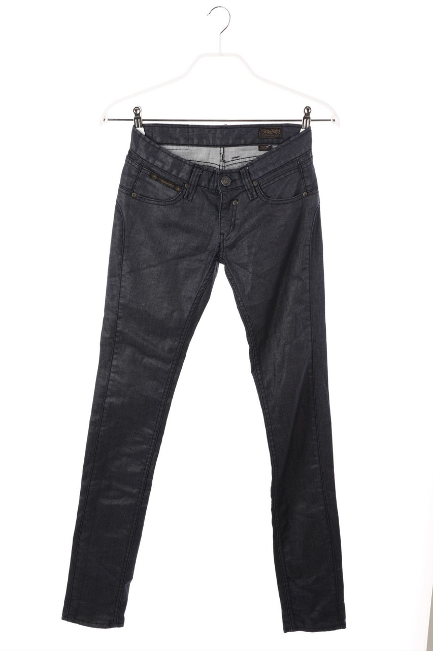 Herrlicher - Coated Skinny-Jeans mit Logo-Applikation - W26