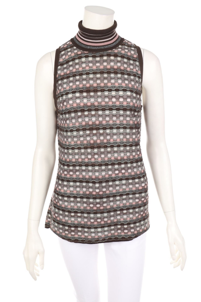 M MISSONI - Glitter-Knit Top, Wool-Blend - D 42