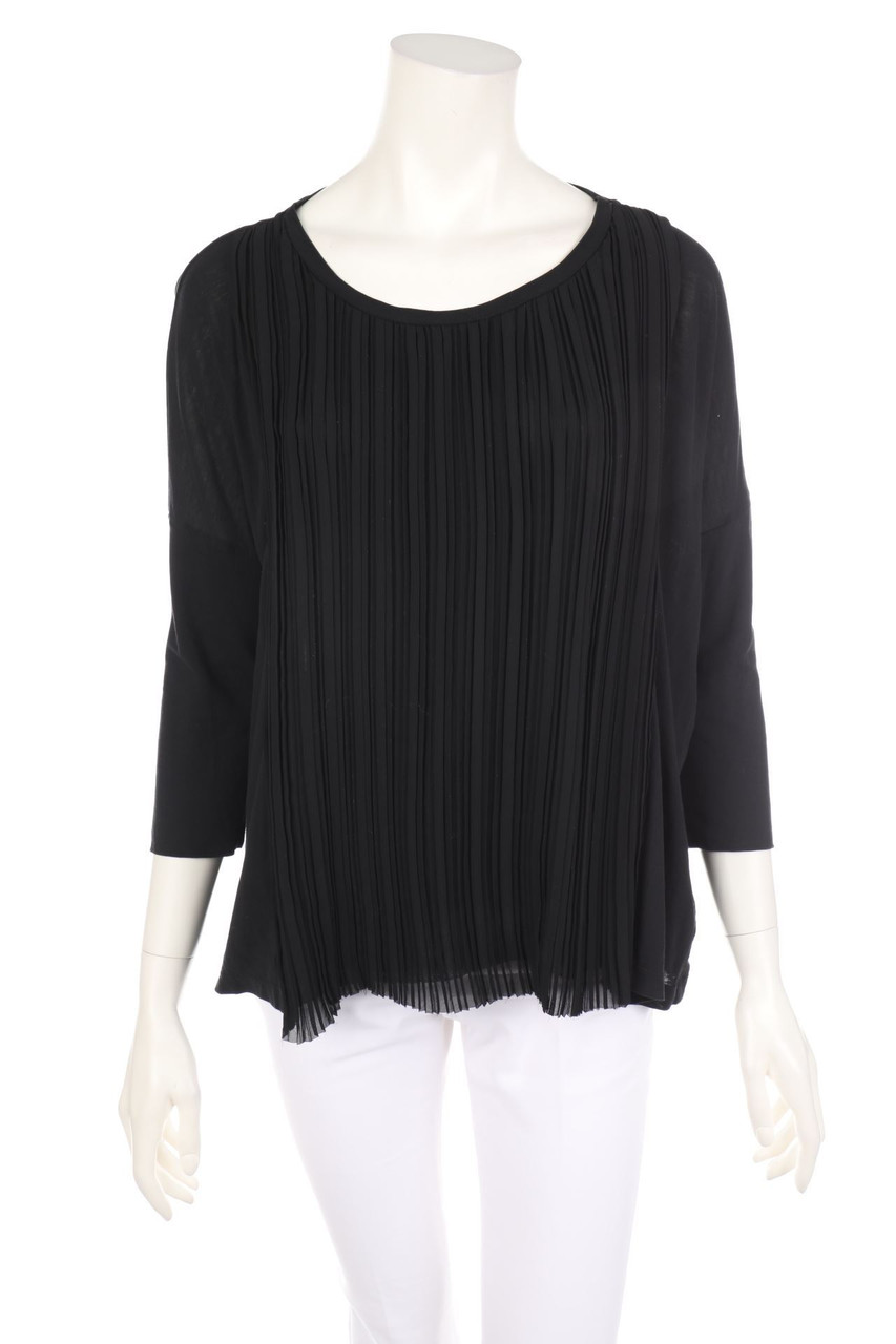 COS - Plissee-Bluse aus Jersey mit Chiffon - S