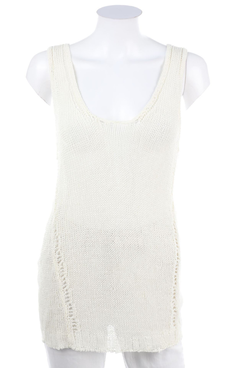 PAROSH - Strick-Top aus Leinen-Mix - S