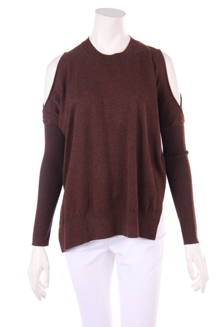 ALLSAINTS - Cold-Shoulder-Strick-Pullover aus Baumwoll-Mix - S