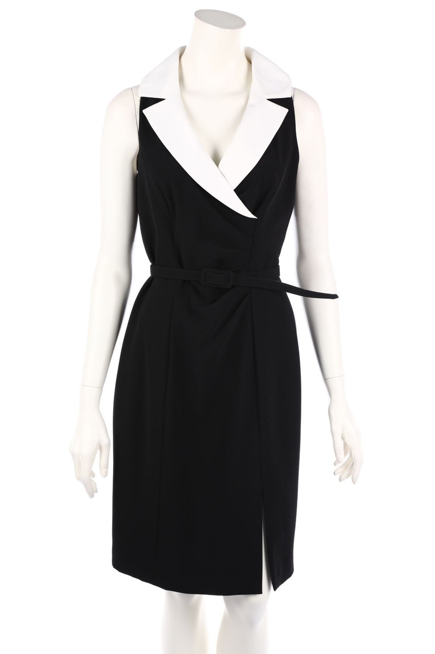 White House Black Market - Two Tone-Etui-Kleid in Wickel-Optik - D 38