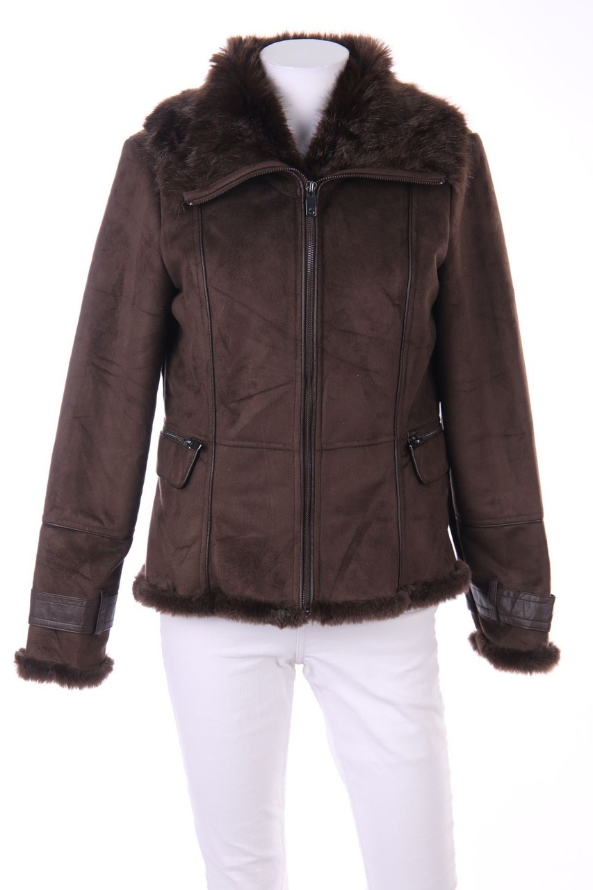 Salsa - Faux Shearling Jacket with Faux-Fur Trim - M