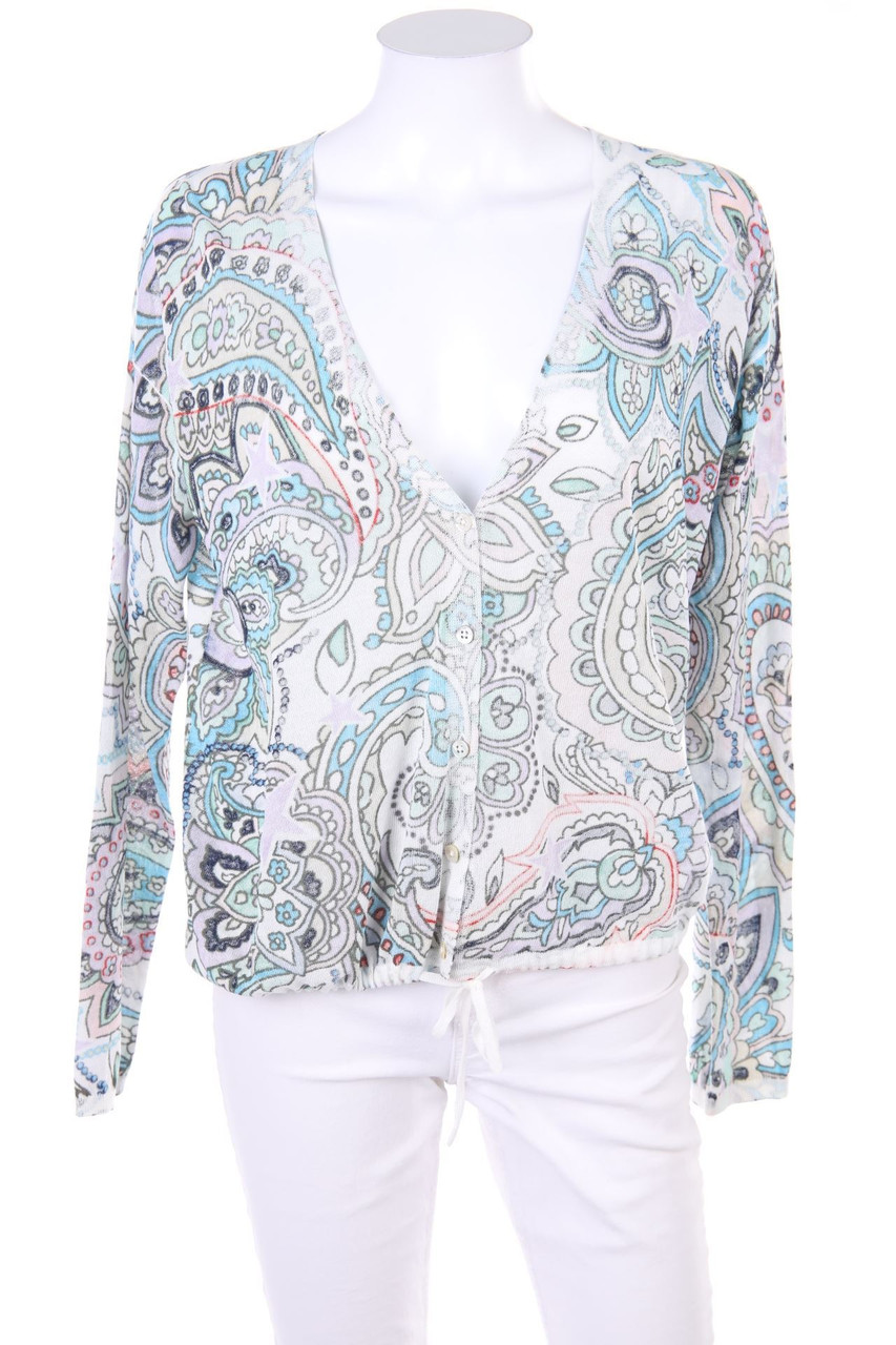 ouí - Cardigan with Paisley Print - D 34