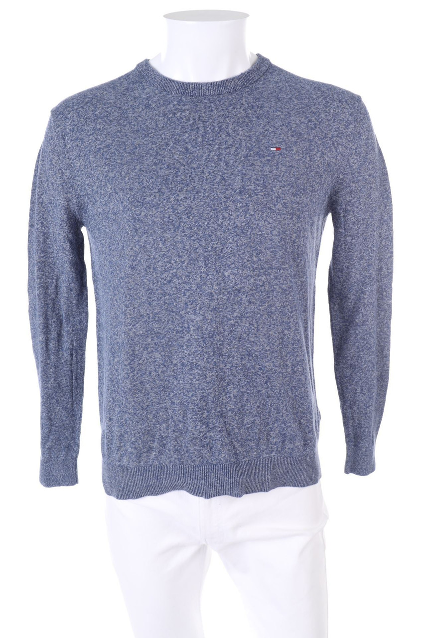 TOMMY HILFIGER - Baumwoll-Strick-Pullover mit Logo-Stickerei - S