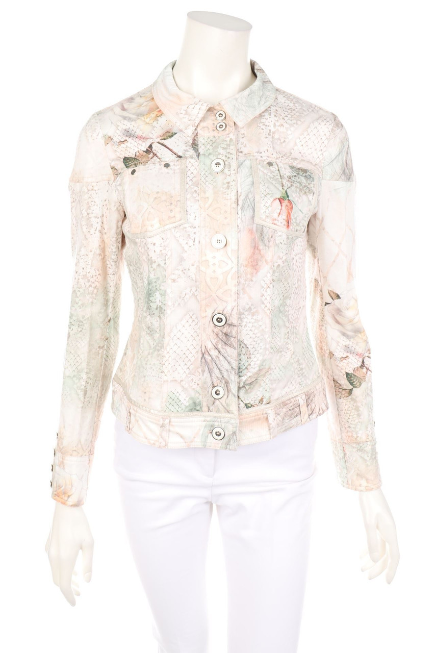 SPORTALM - Print-Jeans-Jacke mit Logo-Knöpfen - D 34