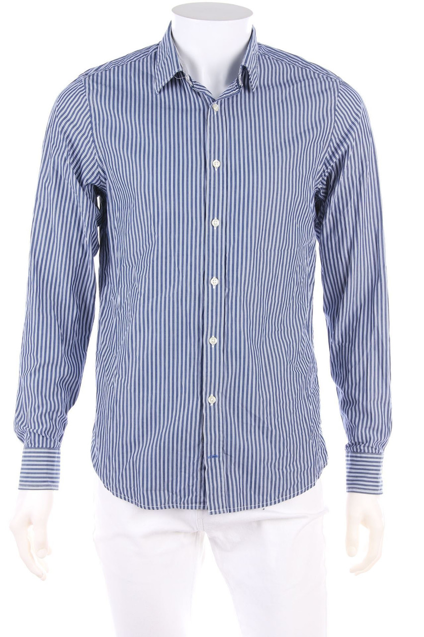 TOMMY HILFIGER - gestreiftes Hemd mit Logo-Stickerei - M