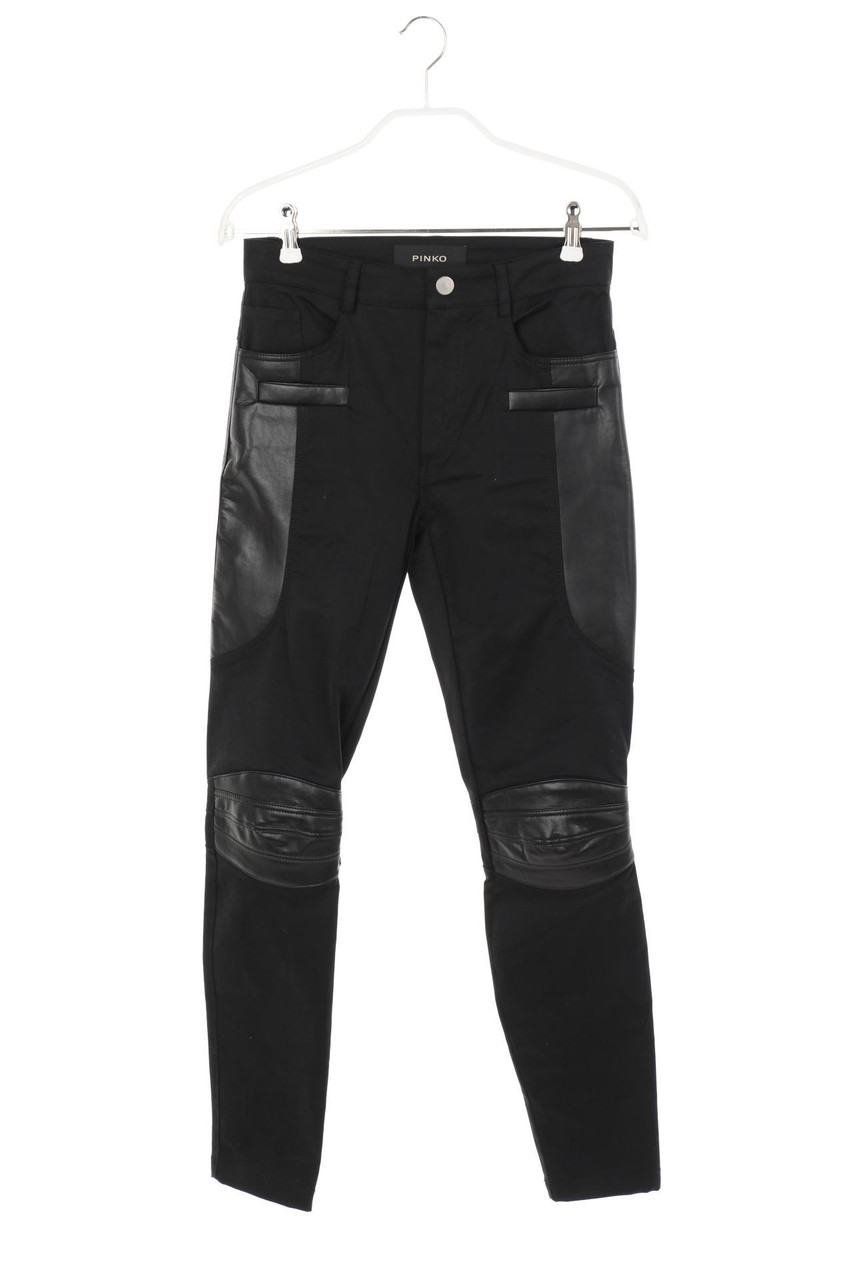 PINKO - skinny jeans with Faux Leather Details - D 32