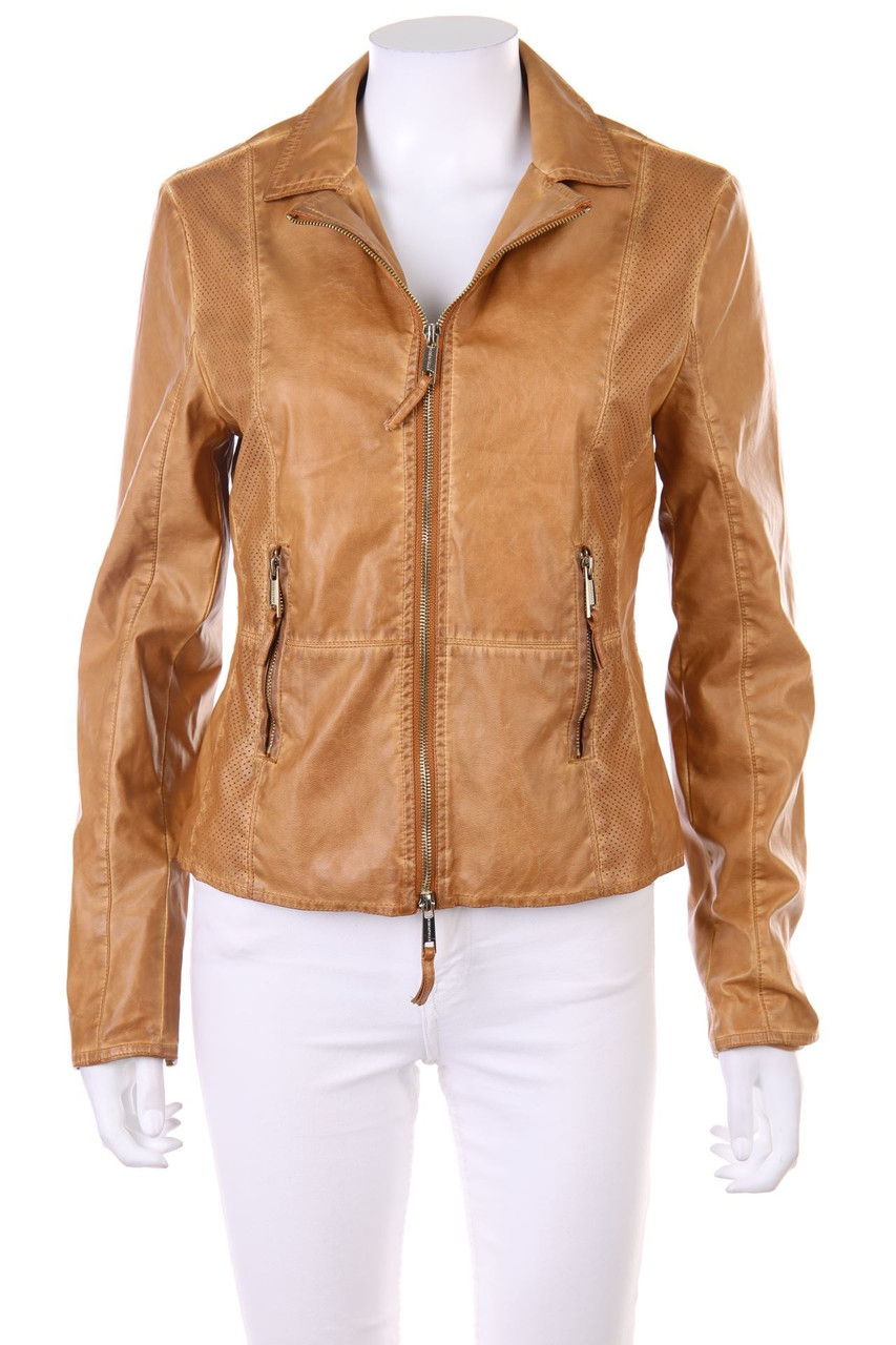 RINO & PELLE - Garment Dyed-Faux Leather Jacket - D 36