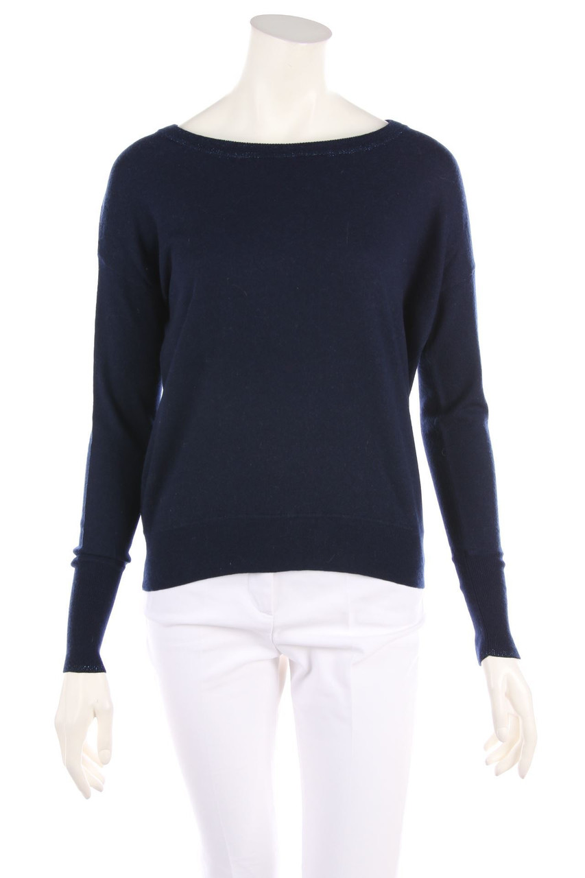 alberto bini - Strick-Pullover aus Merinowolle mit Glitzer - D 36