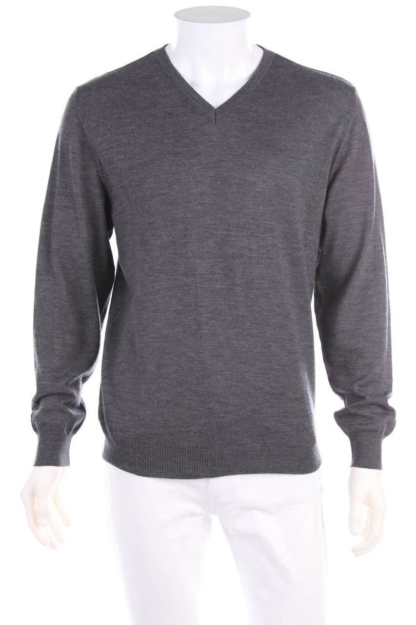 BOGNER - Schurwoll-Pullover mit V-Neck - 48