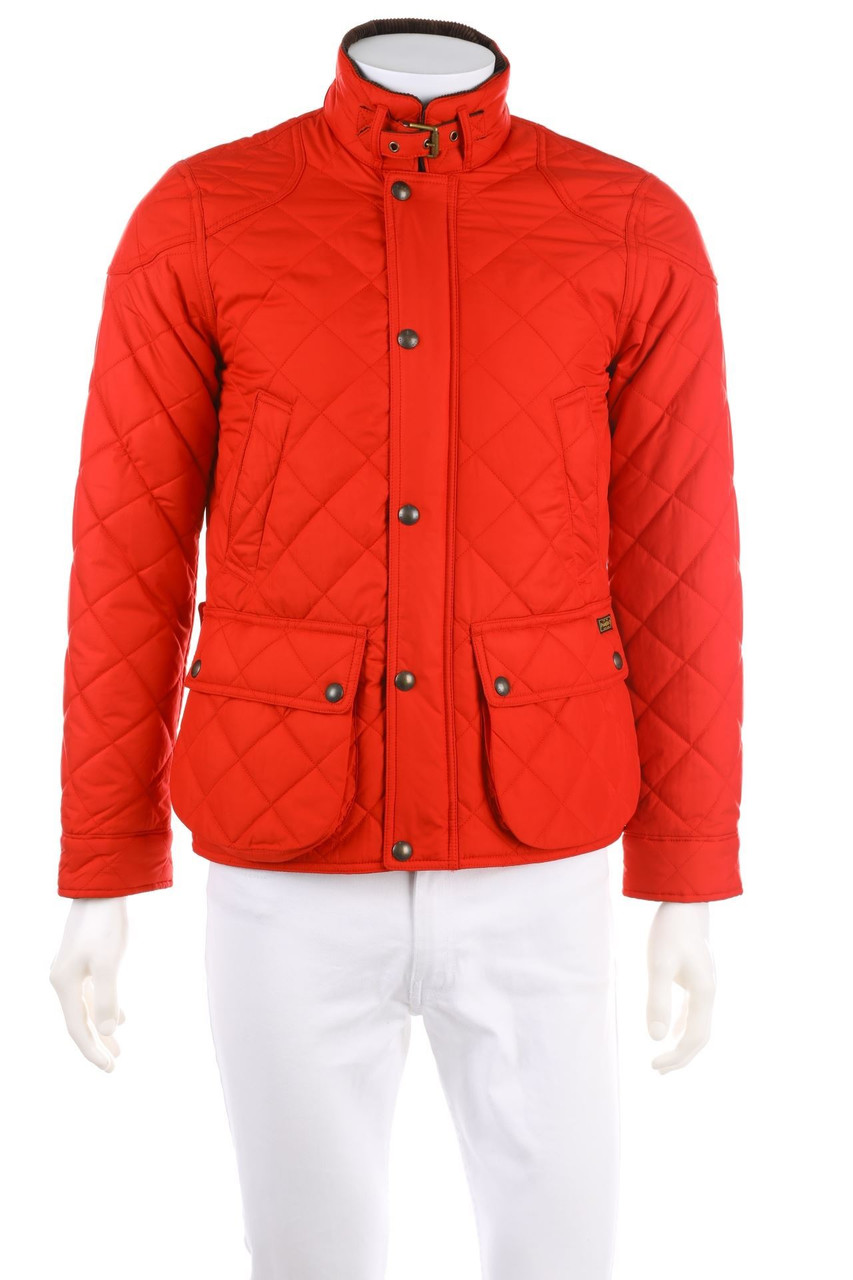 POLO RALPH LAUREN - wattierte Jacke mit Leder-Details - M