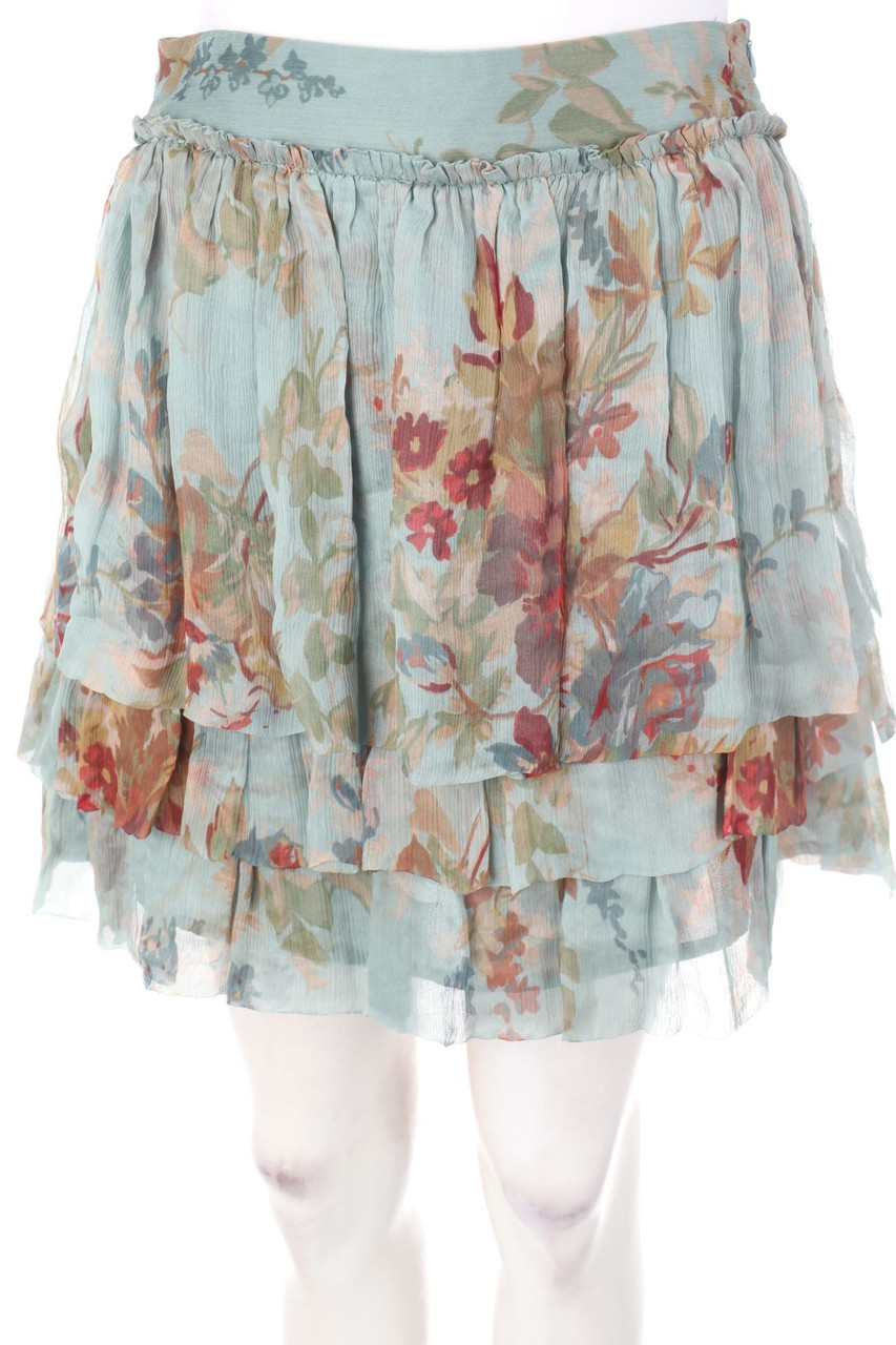 Massimo Dutti - Silk Mini-Skirt with Flower Print - D 36