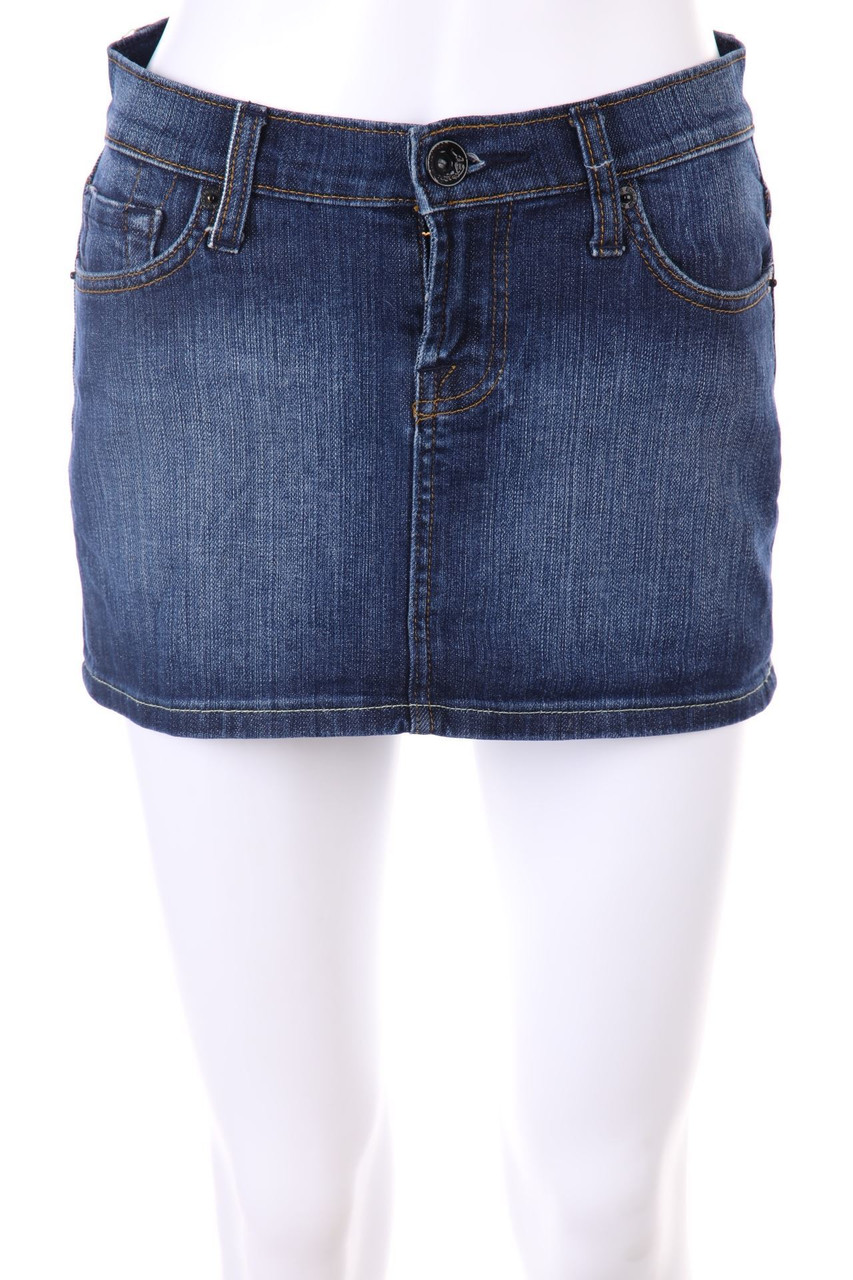 Ed Hardy by Christian Audigier - Y2K-Mini Denim Skirt with Rhinestones - D 34