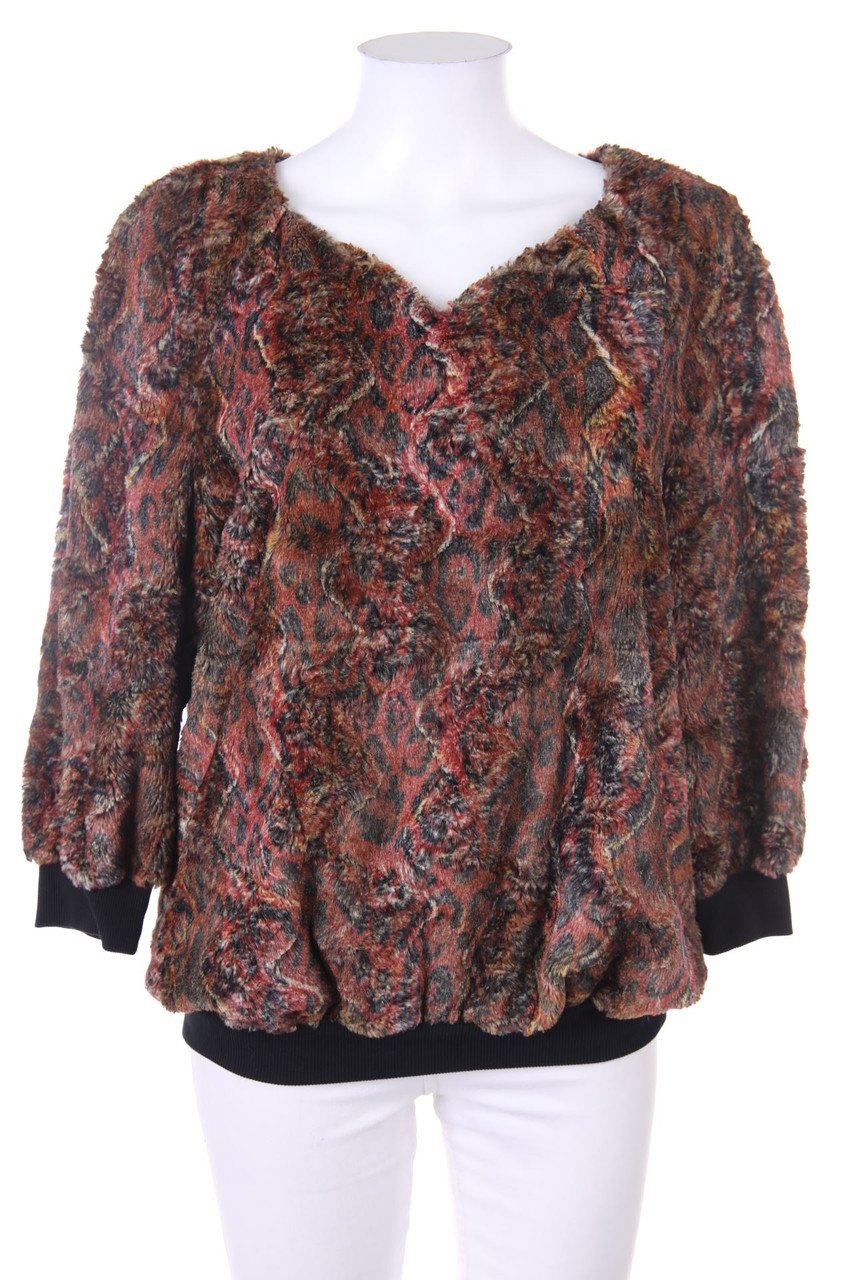 DIESEL - Fake Fur-Sweatshirt with Pattern - M