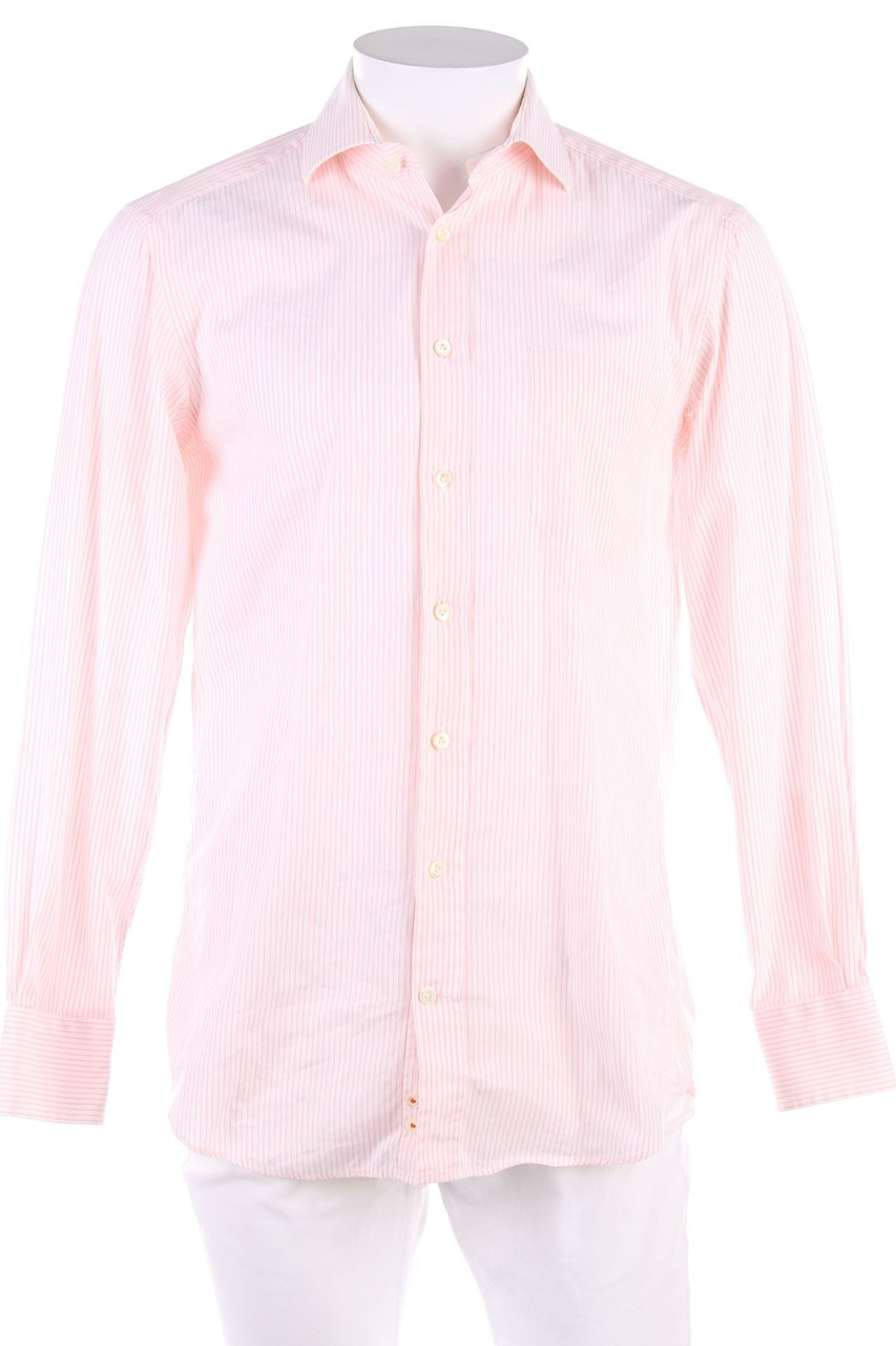 van Laack - gestreiftes Hemd mit aufgesetzten Taschen - 38