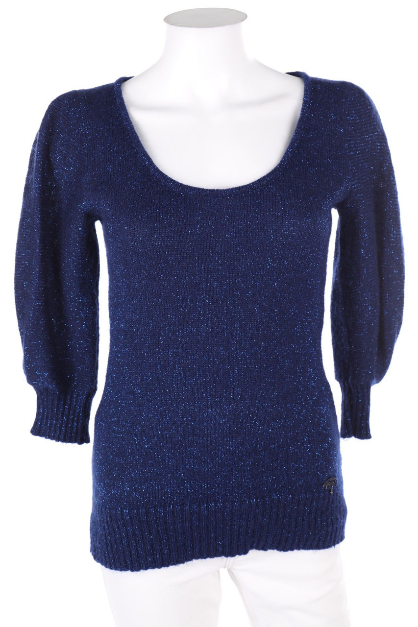 roccobarocco - 3/4-sleeve Crewneck Pullover with Glitter - XS