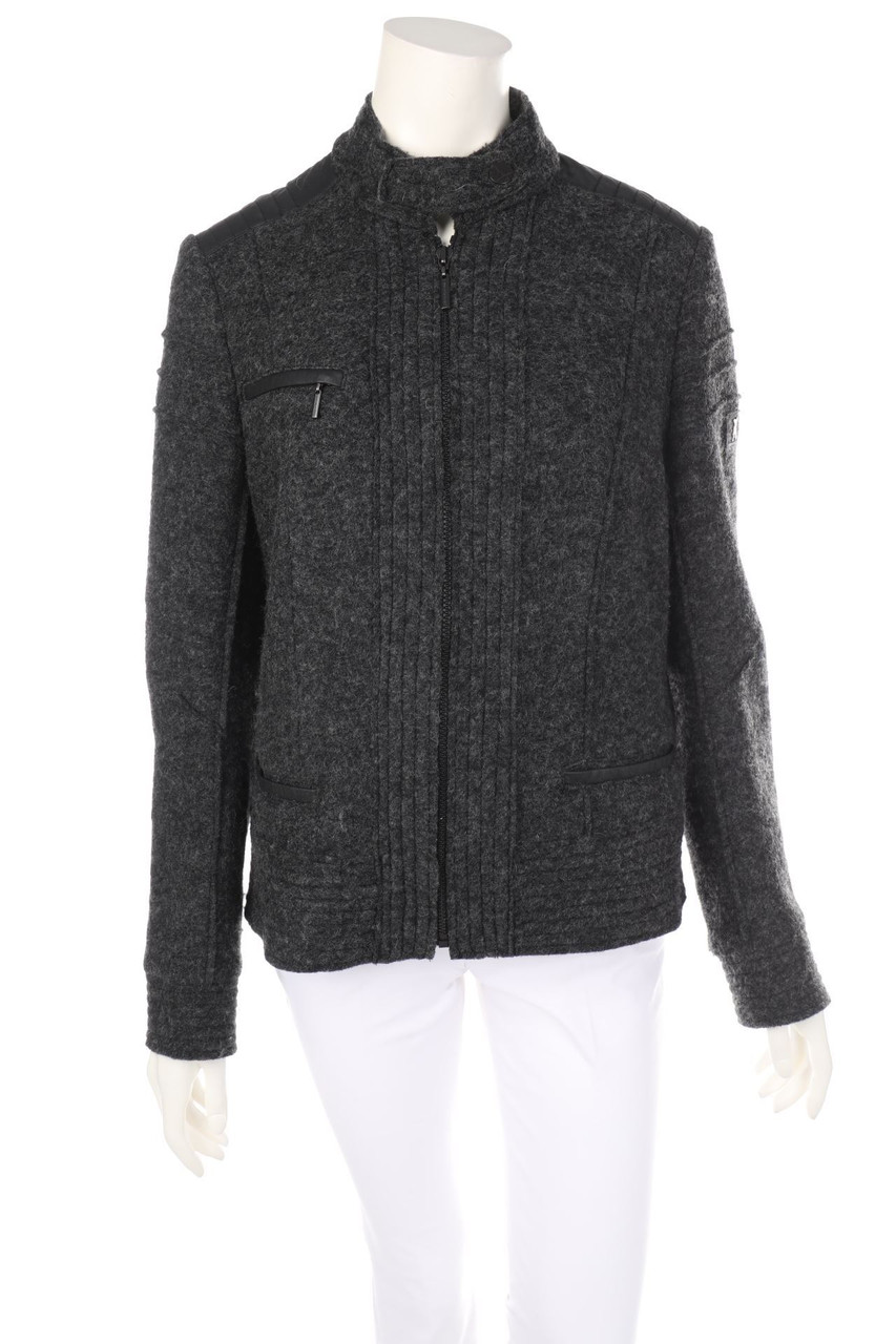 FRIEDA & FREDDIES - Jacket, Wool-Blend with Logo Plaque - D 42