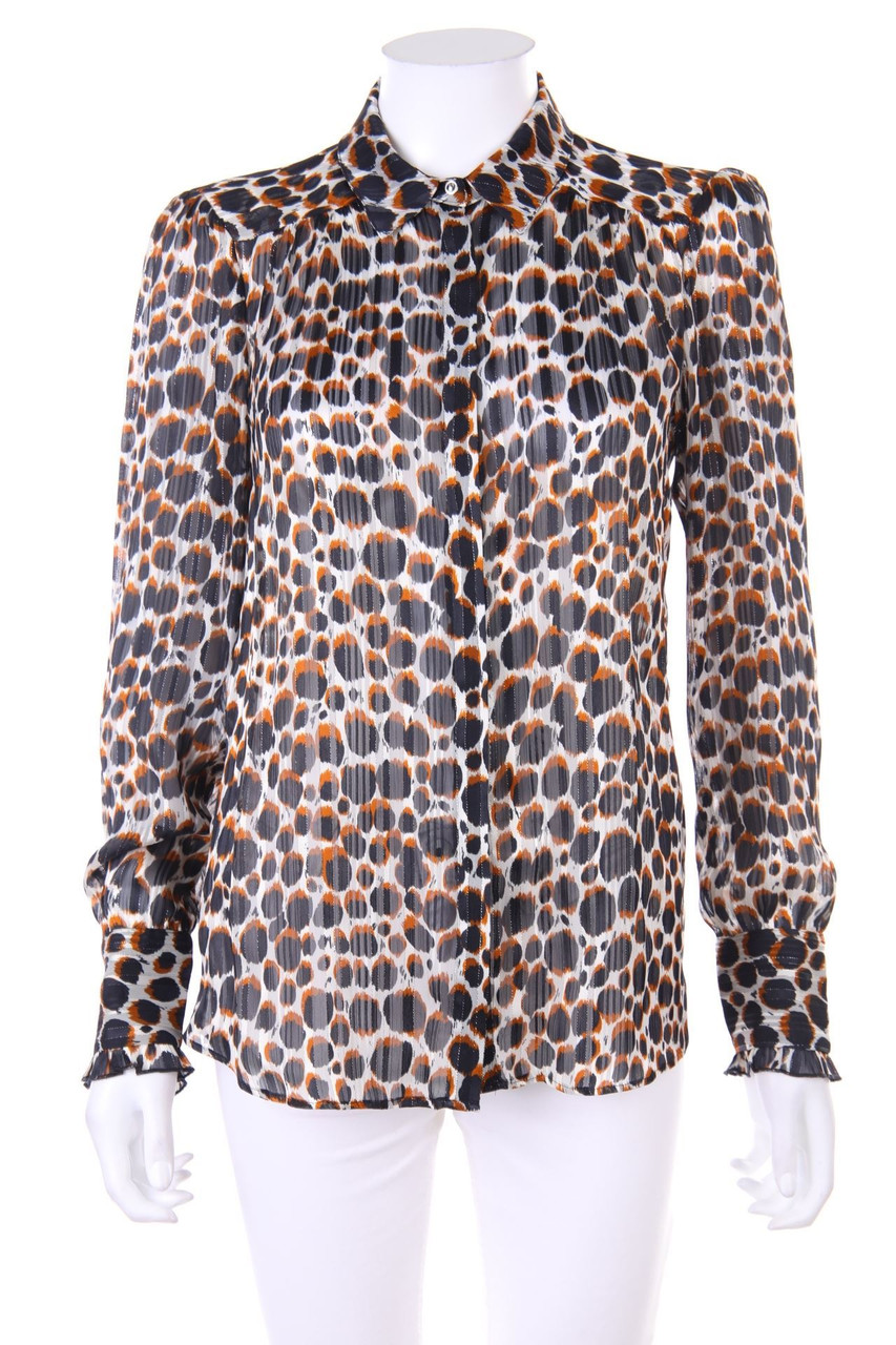 CAROLL - Shirt Blouse with Metallic Effect - D 36