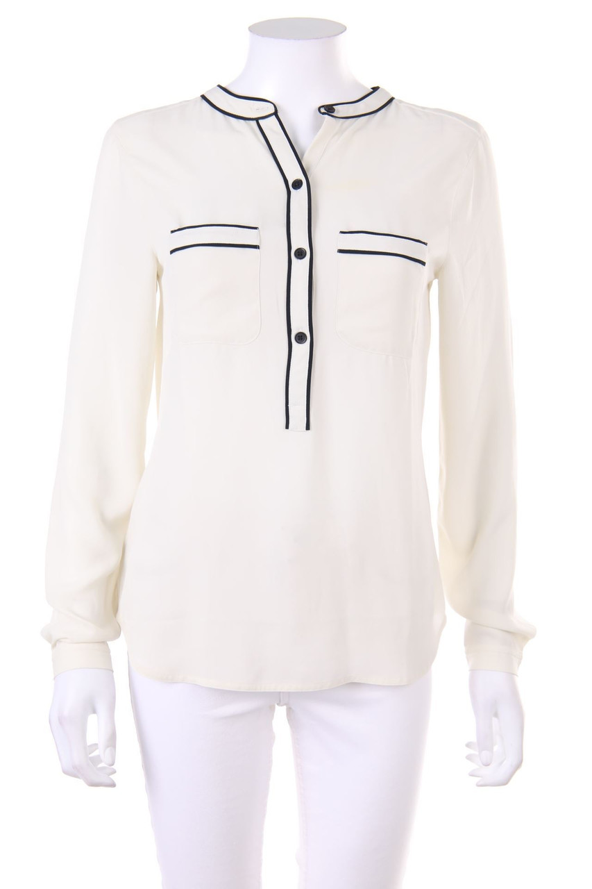 Ann Taylor LOFT - Bluse mit Paspelierung - XS