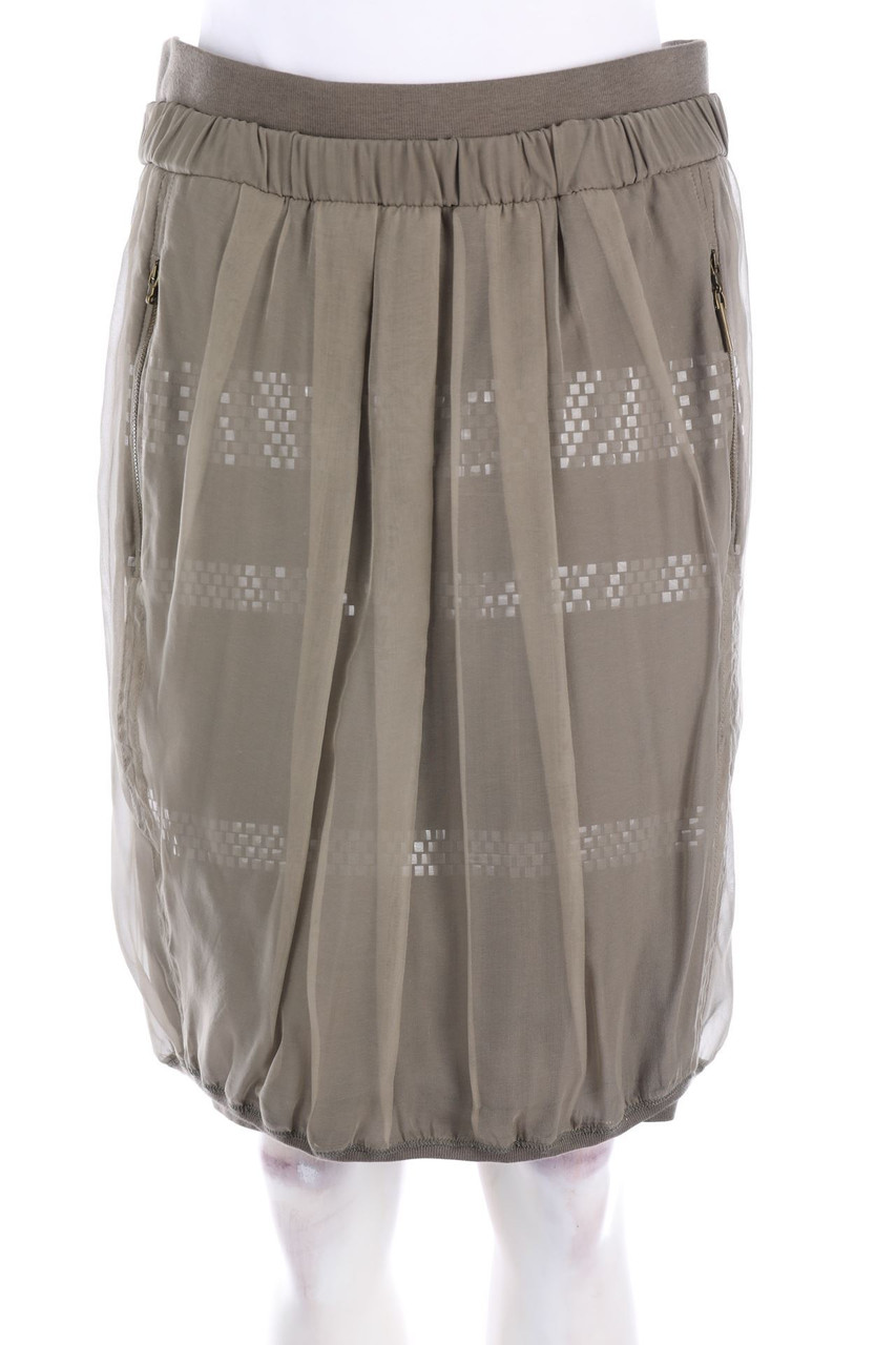 GUNEX - Silk-Skirt, Layer Look with Applications - D 38