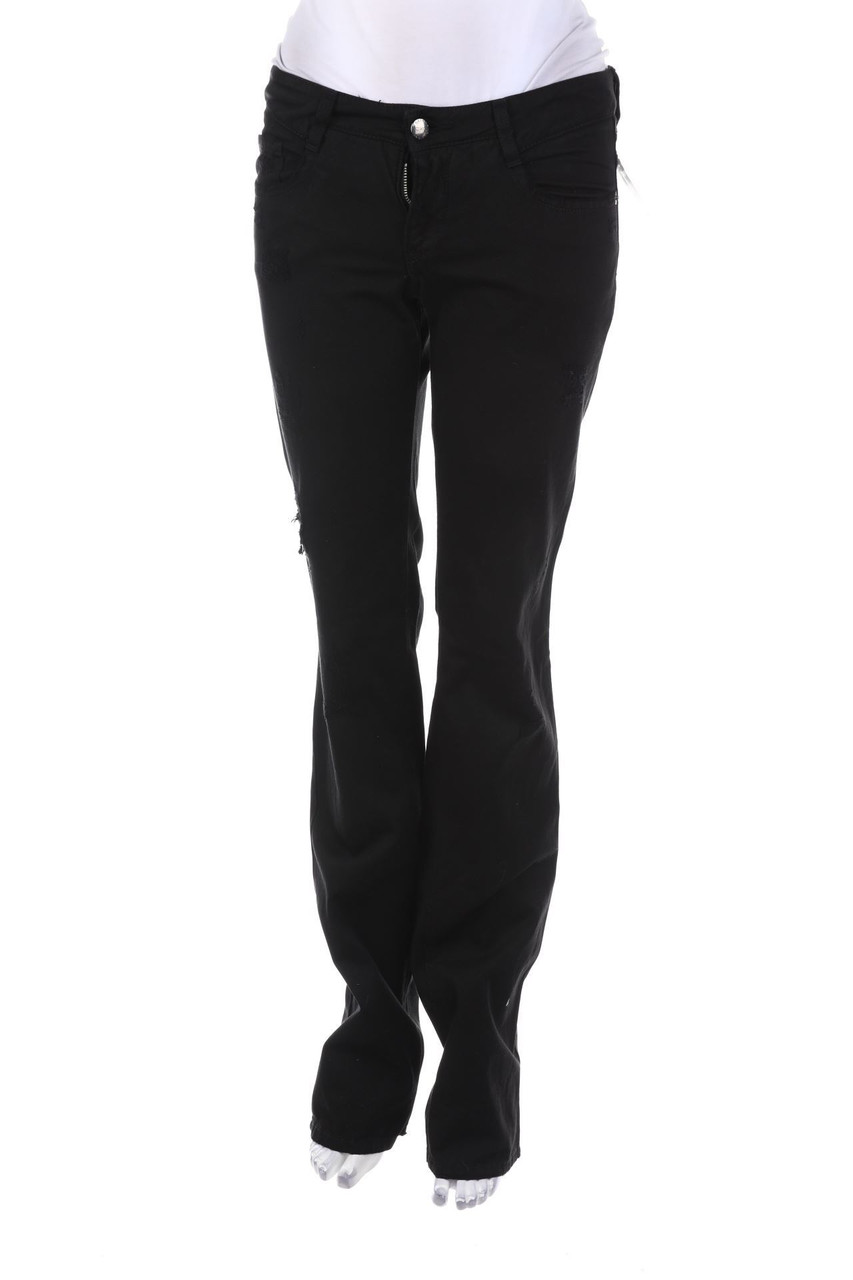 C´N´C´ COSTUME NATIONAL - Straight Cut Distressed Jeans with Logo Patch - W28