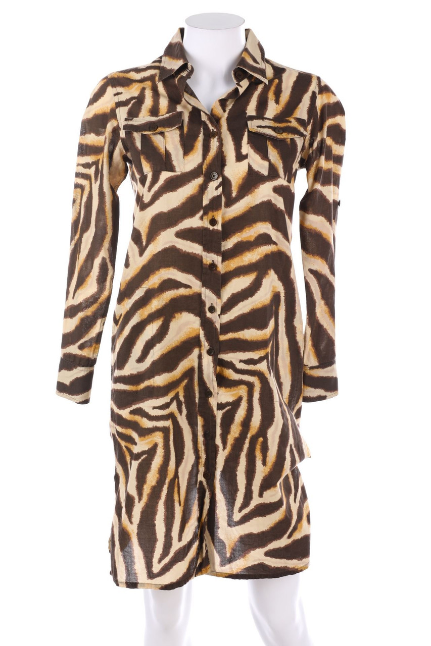 GERARD DAREL - Shirt Dress with Animal Print - D 38