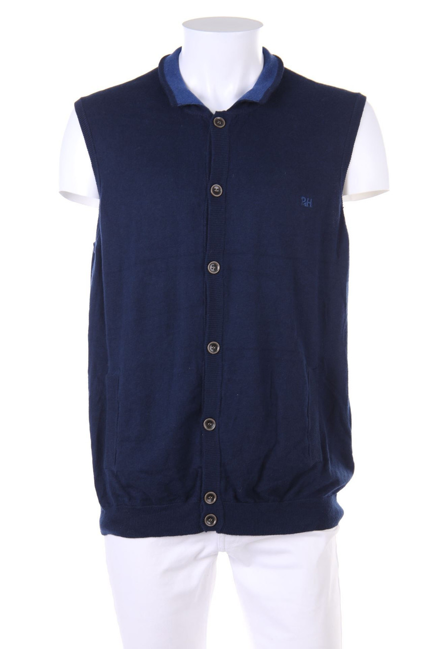 PEDRO DEL HIERRO - crewneck sweater vest with Silk - XXL